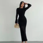 NANZ Azara Leopard Lined Long Dress