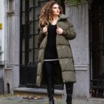 Polyester Solid Color Regular Green Coat