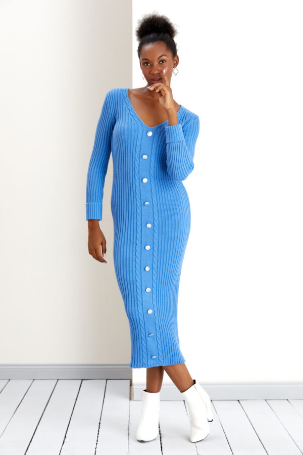 NANZ Isabelle Knitted Midi Dress - Image 3