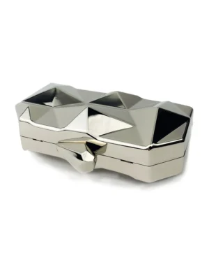 NANZ Nina metallic clutch bag