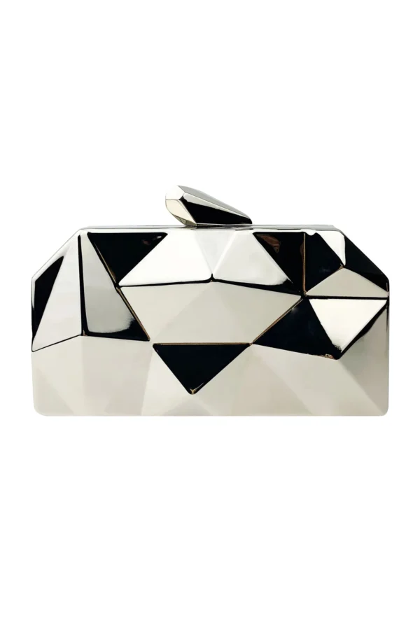 NANZ Nina metallic clutch bag - Image 3