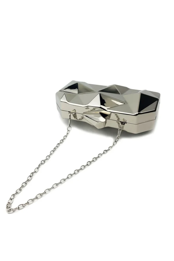 NANZ Nina metallic clutch bag - Image 2