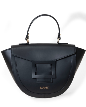 NANZ Lucella Sculpture Handbag Black