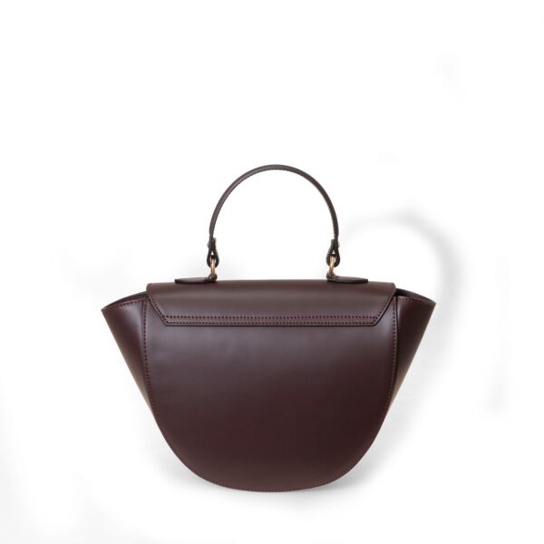 NANZ Lucella Sculpture Handbag Burgundy - Image 2