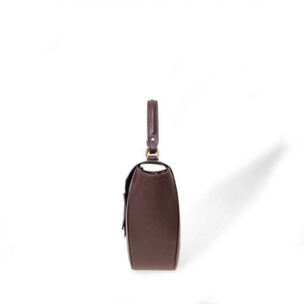 NANZ Lucella Sculpture Handbag Burgundy - Image 4