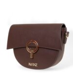 NANZ Camilla Heritage Crossbody Handbag - Brown