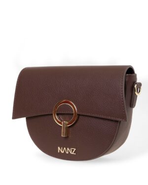 NANZ Camilla Heritage Crossbody Handbag - Brown