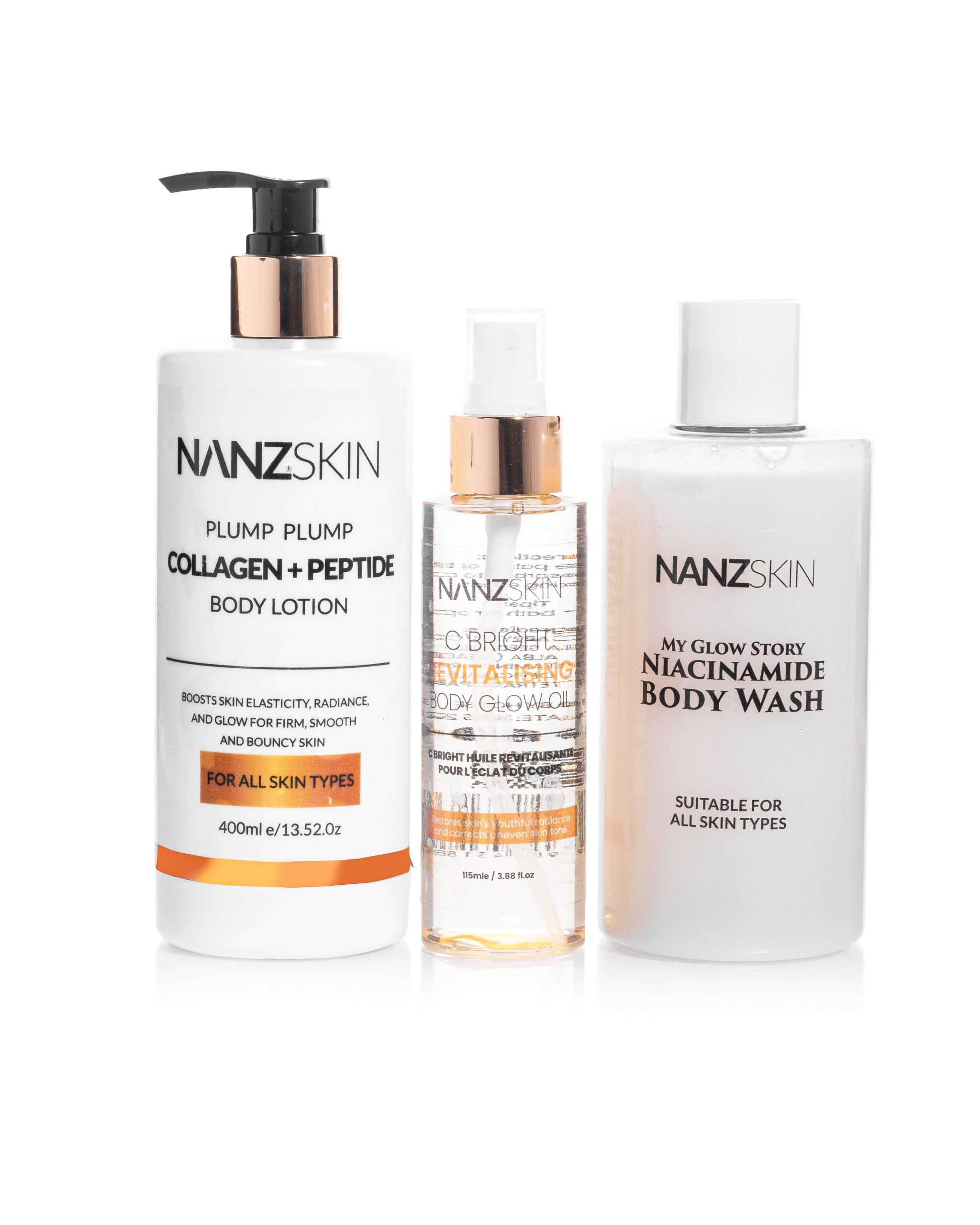 NANZSKIN SUPERCHARGED LUMINOUS BODY GLOW TRIOy