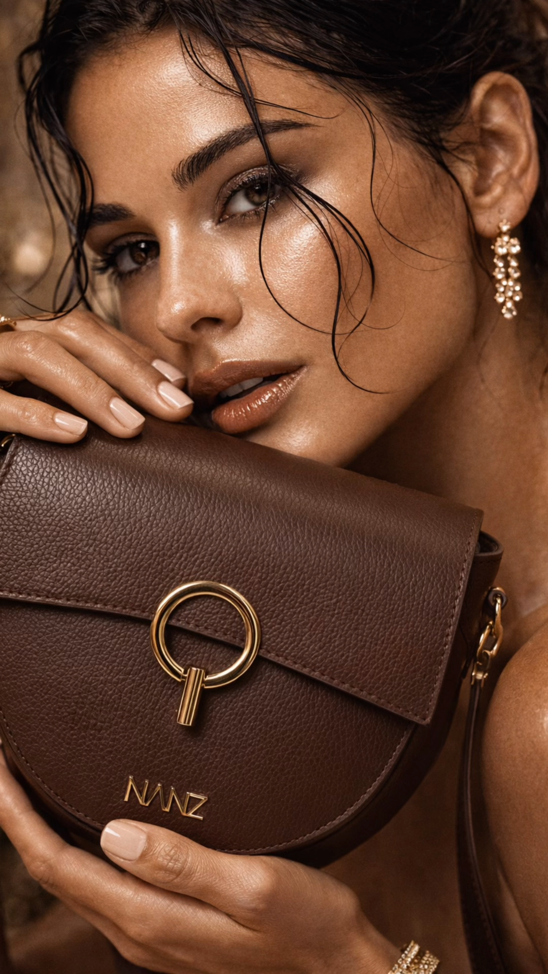 NANZ Camilla Heritage Crossbody Handbag - Brown NANZ Camilla Heritage Crossbody Handbag - Brown - Image 3