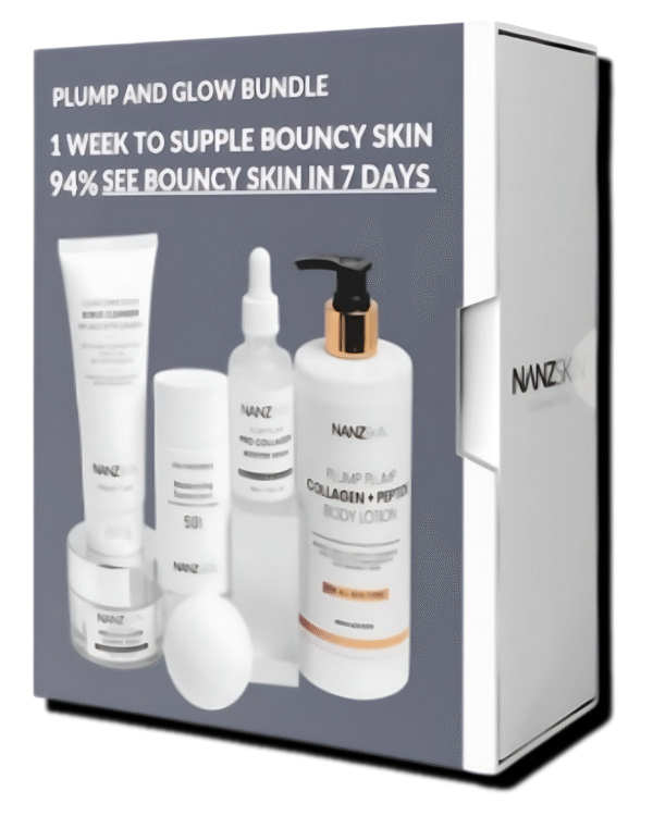 Transform your skin in just 7 days with our premium PLUMP AND GLOW BUNDLE. This carefully curated collection combines three powerful NANZSKIN Plump Plump products designed to deliver supple, bouncy skin through advanced collagen technology.